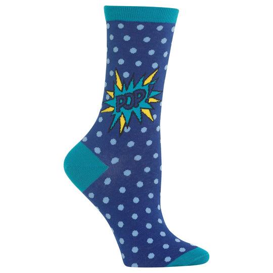 Hot Sox Womens Pop Crew Socks