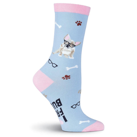 K. Bell Womens French Bulldog Crew Socks