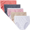 Fruit of the Loom Fit for Me Women`s 5 Pack Cotton Assorted Briefs