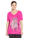 Just My Size Women`s Plus-Size Printed Short Sleeve V-Neck