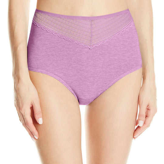 Vanity Fair Beautifully Smooth Women`s Cotton with Lace Brief