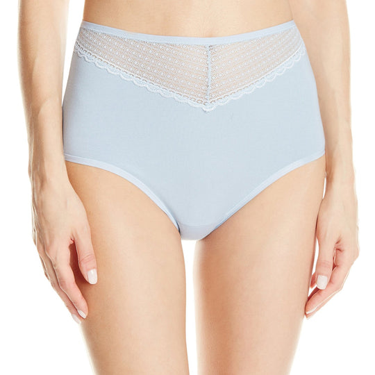 Vanity Fair Beautifully Smooth Women`s Cotton with Lace Brief