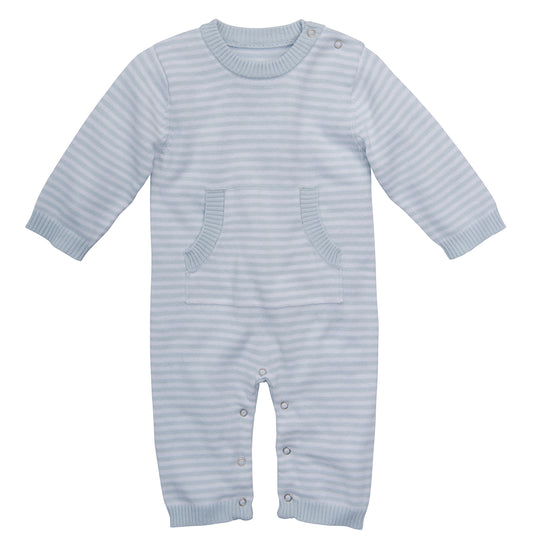 Elegant Baby Unisex Stripe Knit Jumpsuit