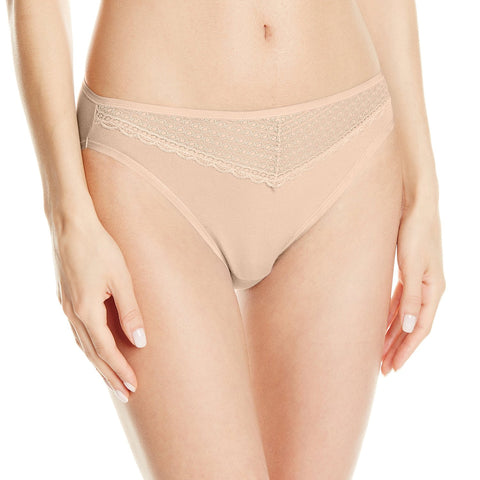Vanity Fair Beautifully Smooth Women`s Cotton with Lace Bikini Panty