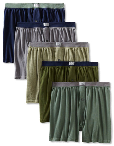 Fruit of the Loom Men`s 5pk Soft Stretch Assorted Knit Boxer