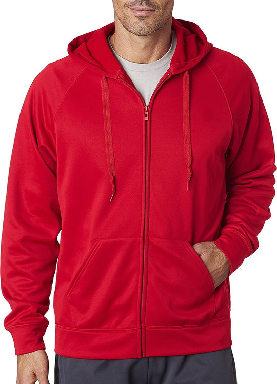Jerzees Mens Dri-Power Sport Full-Zip Hooded Sweatshirt