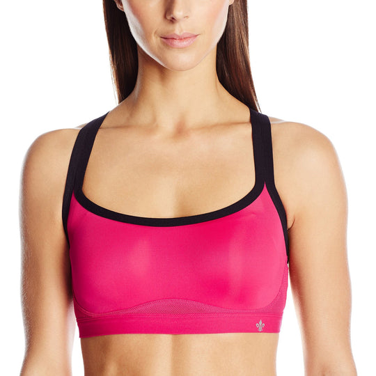 Lily of France Women`s Crosse Back Medium Impact Active Bra