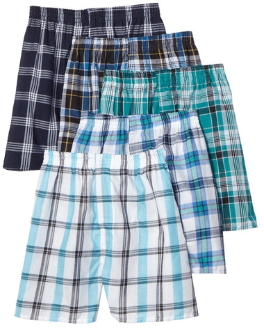 Fruit of the Loom Men`s 5pk Fashion Plaid Boxers