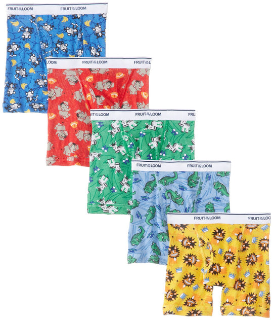 Fruit of the Loom Toddler Boys` 5pk Assorted Prints Boxer Brief