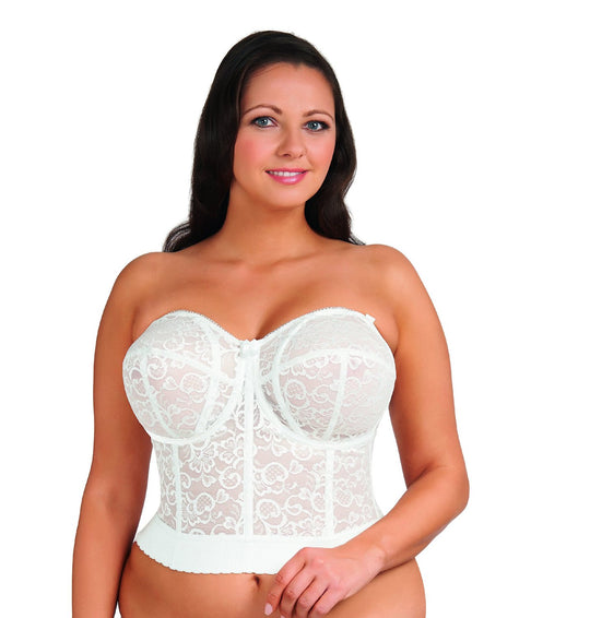 Goddess Bridal Women`s Plus-Size Lace Bustier Bra