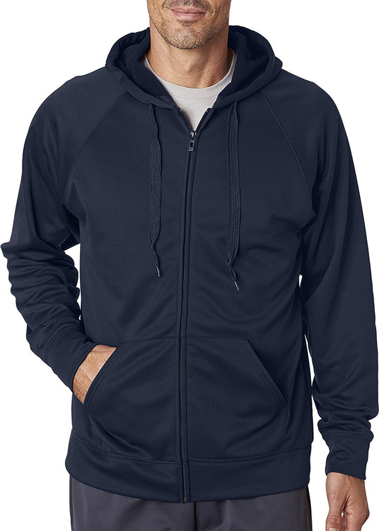Jerzees Mens Dri-Power Sport Full-Zip Hooded Sweatshirt