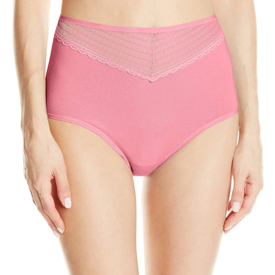 Vanity Fair Beautifully Smooth Women`s Cotton with Lace Brief