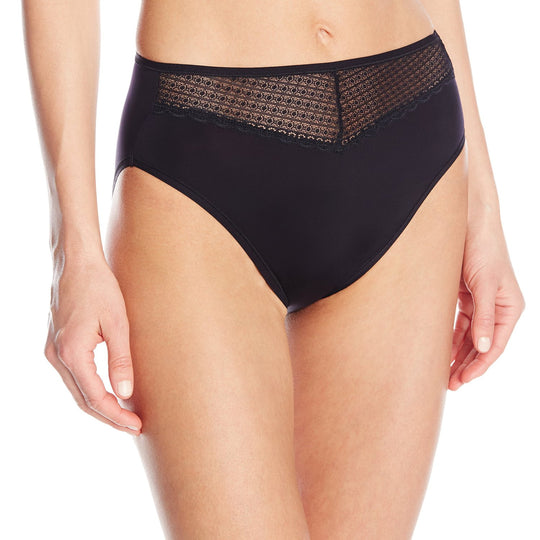 Vanity Fair Beautifully Smooth Women`s Lace Hi Cut Panty