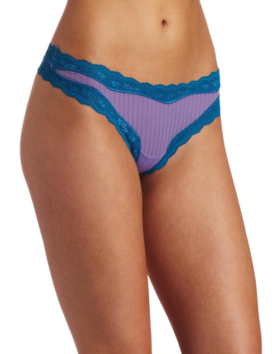Barely There Women's Go Girlie Flirt Textured Microfiber Thong