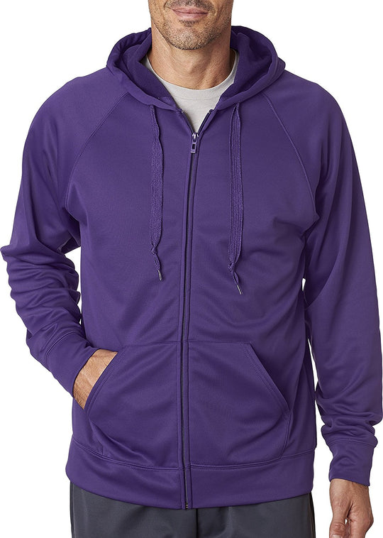 Jerzees Mens Dri-Power Sport Full-Zip Hooded Sweatshirt