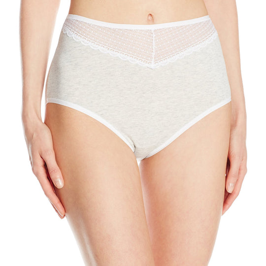 Vanity Fair Beautifully Smooth Women`s Cotton with Lace Brief