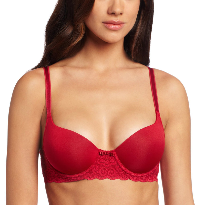 Lily of France Value In Style Women`s Smooth Cup with Lace Push-Up Bra