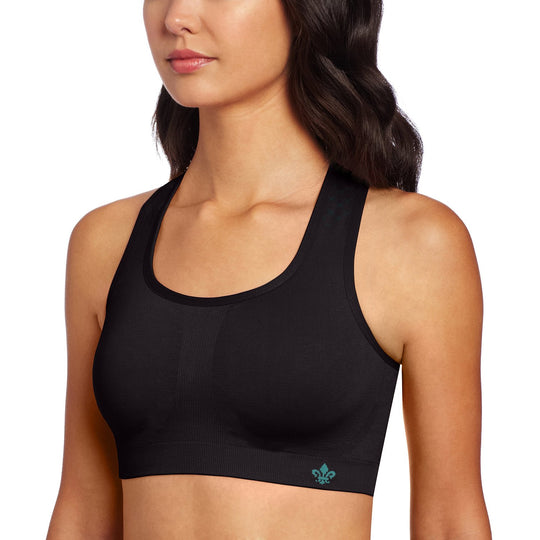 Lily of France Seamless Women`s Reversible Crop Sports Bra