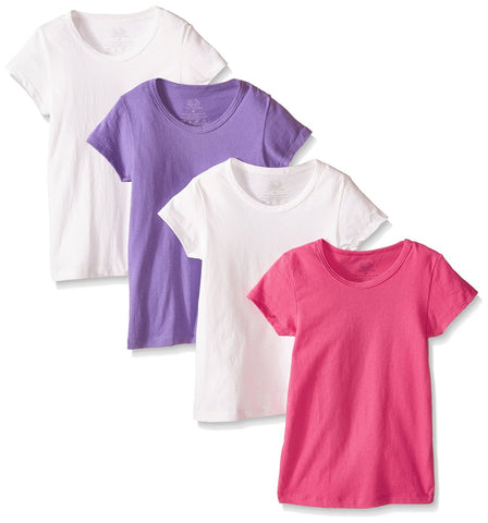 Fruit of the Loom Toddler Girl`s 4-Pack Assorted T-Shirt