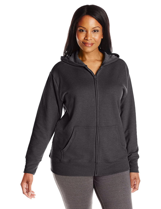 Just My Size Women`s ComfortSoft EcoSmart Fleece Full-Zip Hoodie