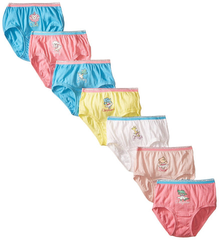 Fruit of the Loom Toddler Girl`s 7-Pack Learning Theme Briefs