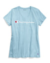 Champion Womens Plus Jersey V-Neck Graphic Tee