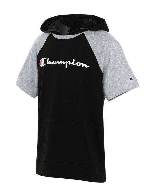 Champion Mens Middleweight Short Sleeve Colorblock Hoodie