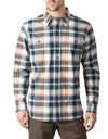 Walls Mens Long Sleeve Brushed Flannel Shirt with Stretch