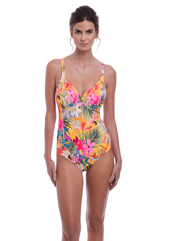 Fantasie Womens Anguilla Underwire Deep Plunge Swimsuit - Light Control