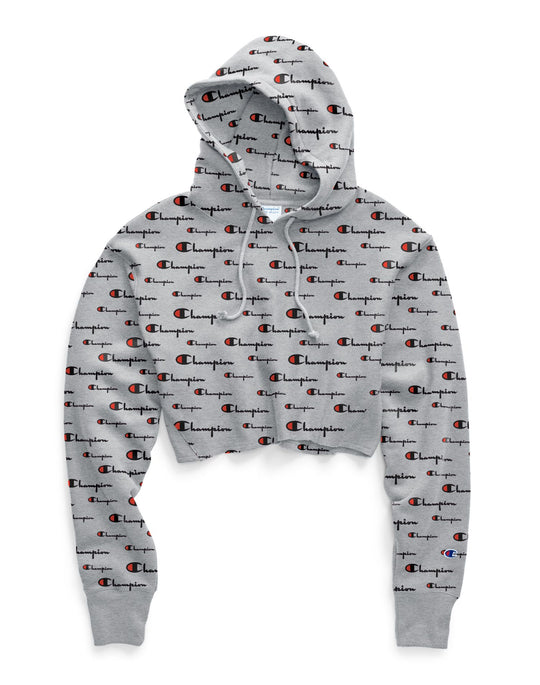 Champion Life Womens Reverse Weave Cropped Cut Off Pullover Hoodie