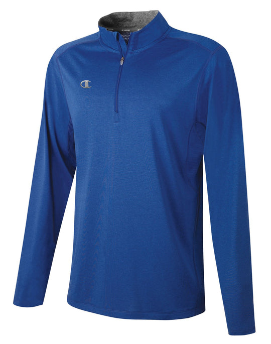 Champion Mens Quarter Zip Pullover, 2XL, Athletic Royal Heather