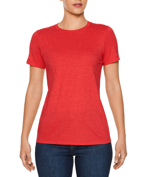 Gildan Ladies Softstyle CVC T-Shirt, XL, White