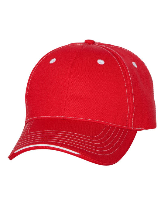 Sportsman Tri-Color Cap, One Size, White/Black