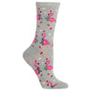 Hot Sox Womens Santa Flamingos Crew Socks