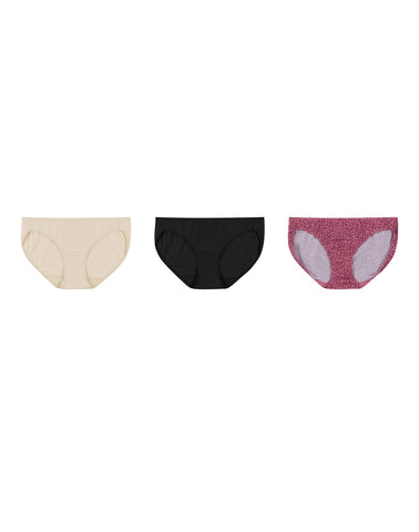 Hanes Womens Recycled Microfiber Bikini 3-Pack
