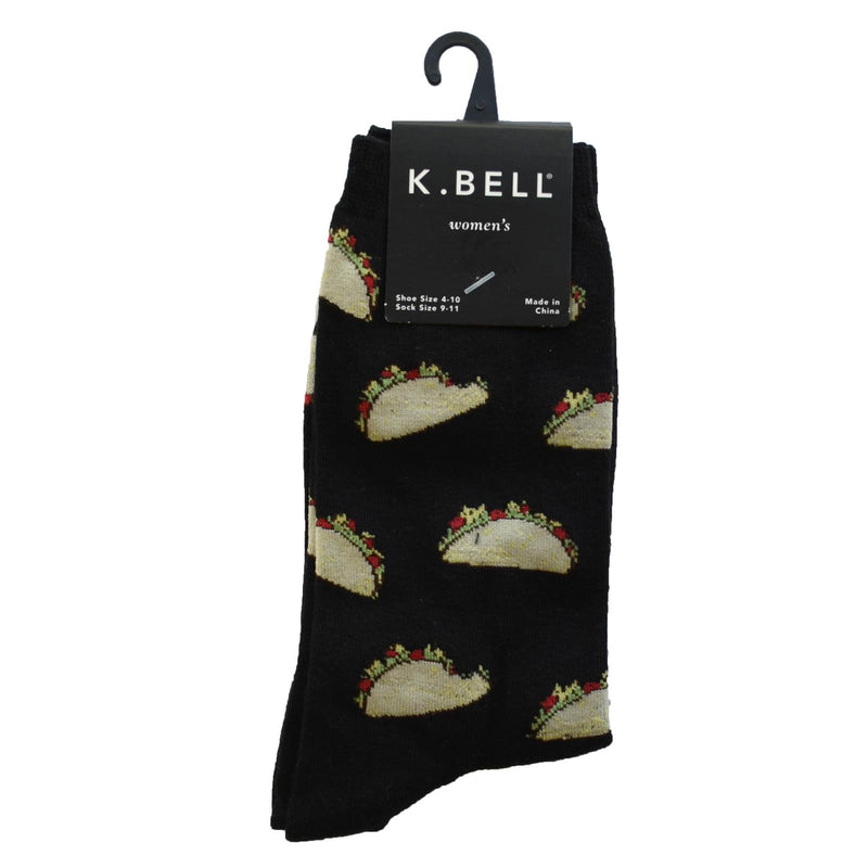 K. Bell Womens Tacos Crew Socks