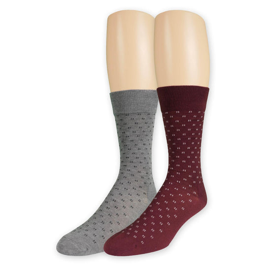 Dr. Scholls Mens American Lifestyle Collection Patterned Dress Socks 2 Pair