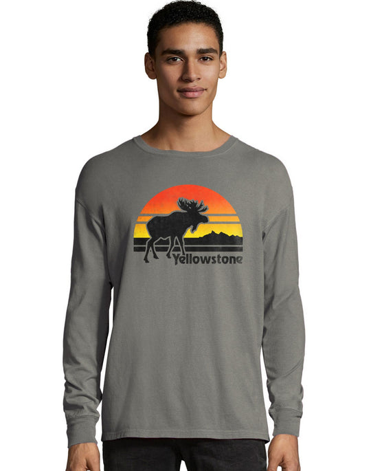 Hanes Mens ComfortWash National Parks Graphic Long Sleeve Tee