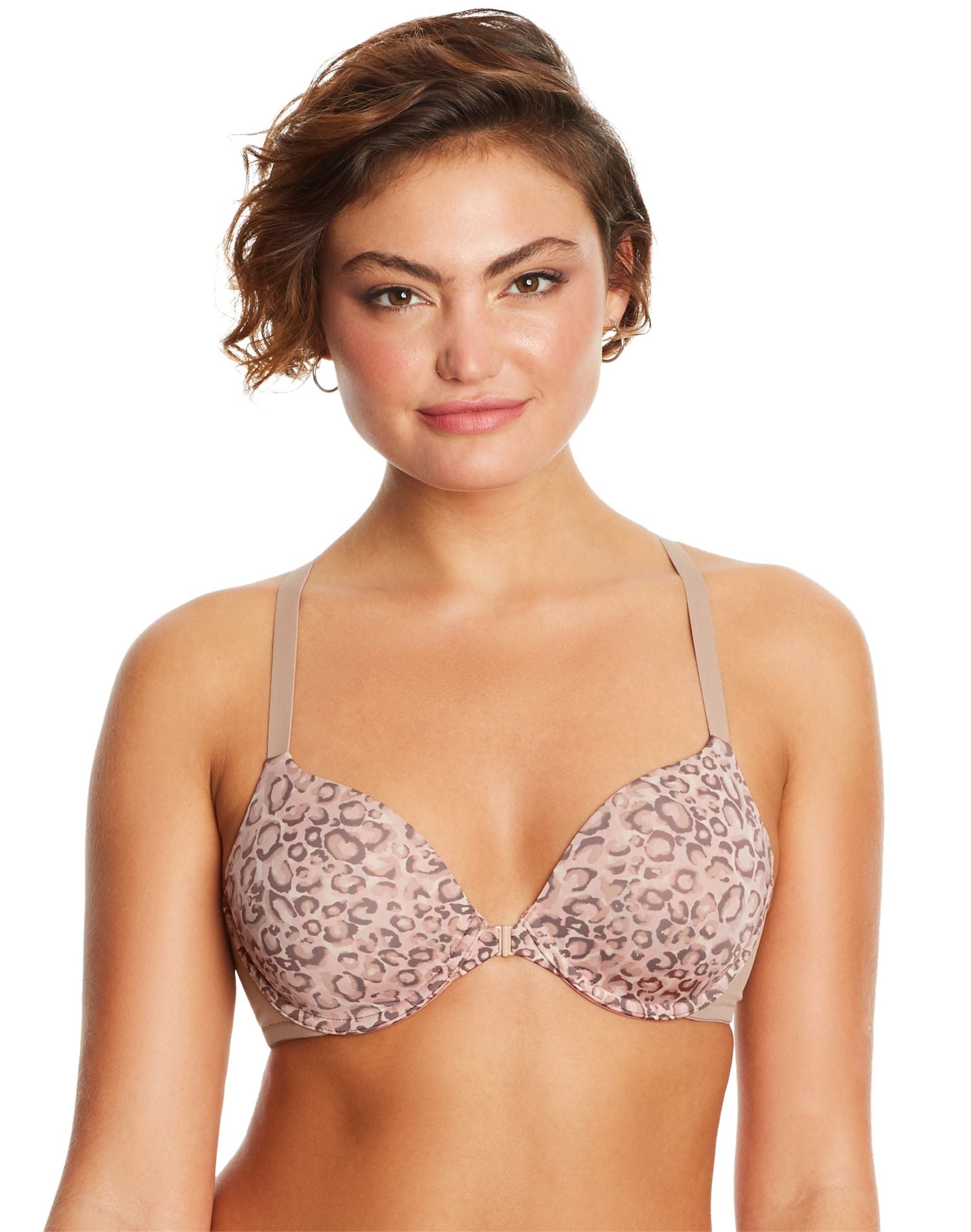 Auden Cosmic Rust Lace Plunge Coverage Push Up Racerback Bra