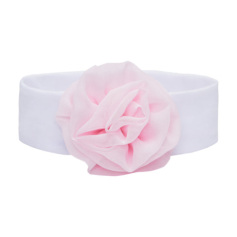Elegant Baby Girls Headband with Chiffon Rosette