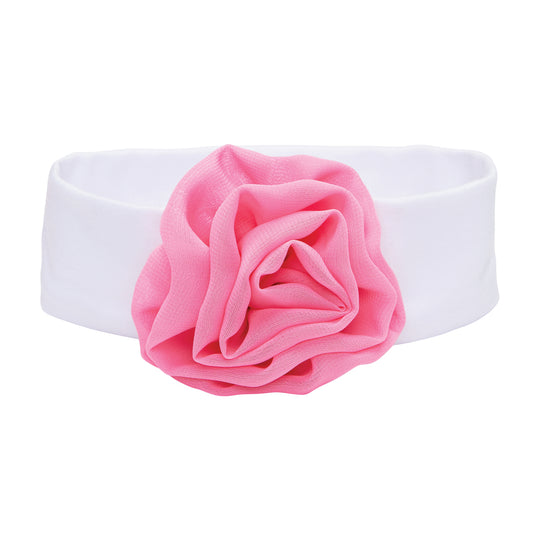 Elegant Baby Girls Headband with Chiffon Rosette