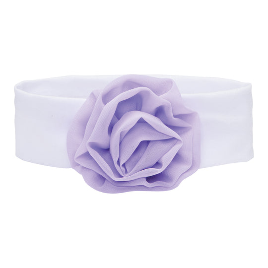 Elegant Baby Girls Headband with Chiffon Rosette