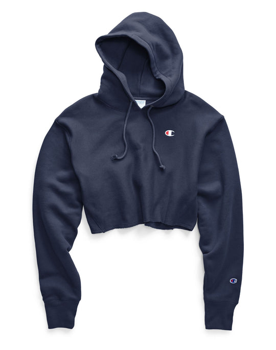 Champion Life Womens Reverse Weave Cropped Cut Off Pullover Hoodie