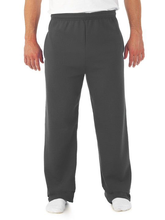 Jerzees Mens NuBlend Pocketed Open-Bottom Sweatpants