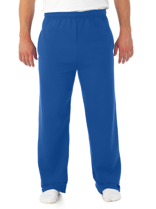 Jerzees Mens NuBlend Pocketed Open-Bottom Sweatpants