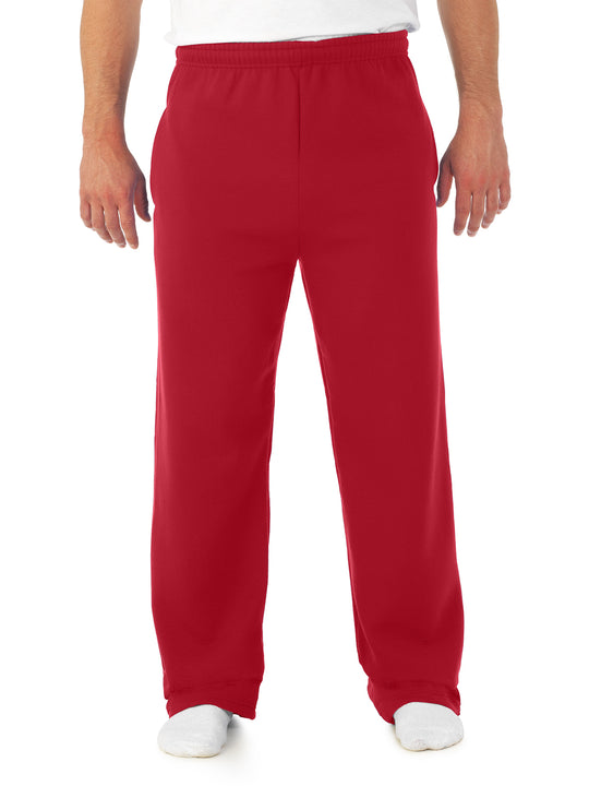 Jerzees Mens NuBlend Pocketed Open-Bottom Sweatpants