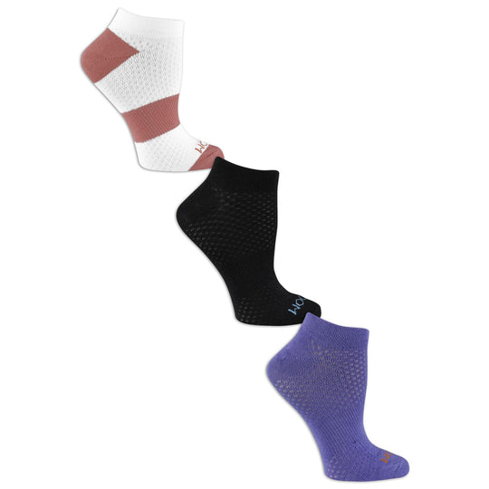 Fruit of the Loom Womens 3 Pair No Show Breathable Socks