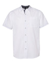 Burnside Peached Printed Poplin Short Sleeve Shirt, XL, White/Black Dot