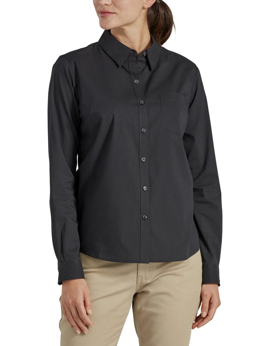 Dickies Womens Long Sleeve Poplin Stretch Work Shirt