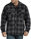 Dickies Mens Relaxed Fit Icon Micro Fleece Quilted Shirt Jacket